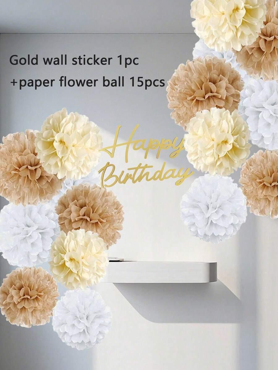 złoty napis happy birthday