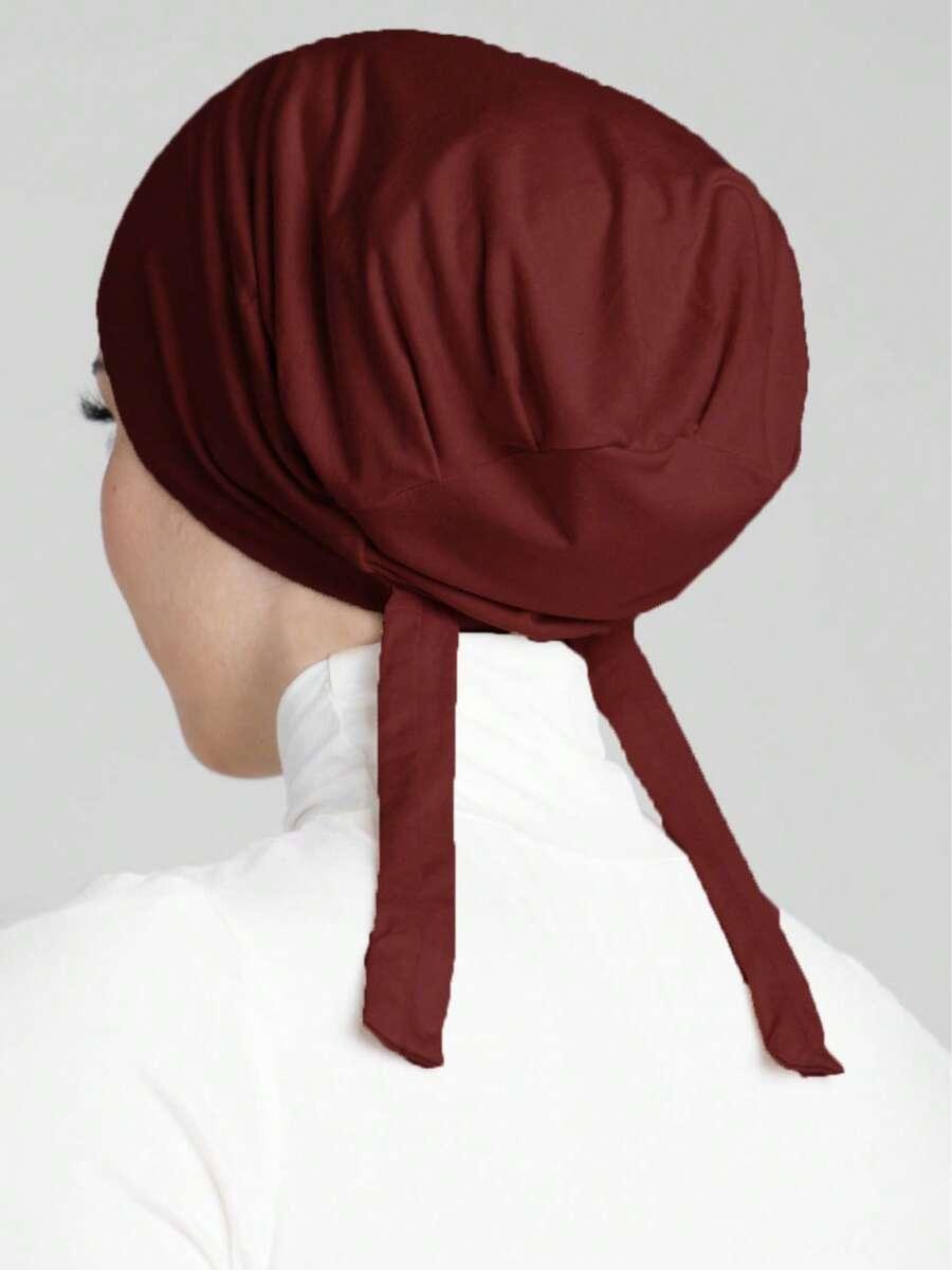 BURGUNDOWY TURBAN NA GŁOWĘ 