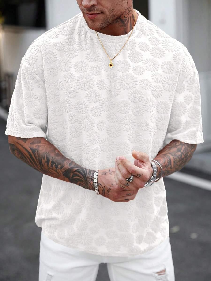 biały t-shirt oversize struktura 
