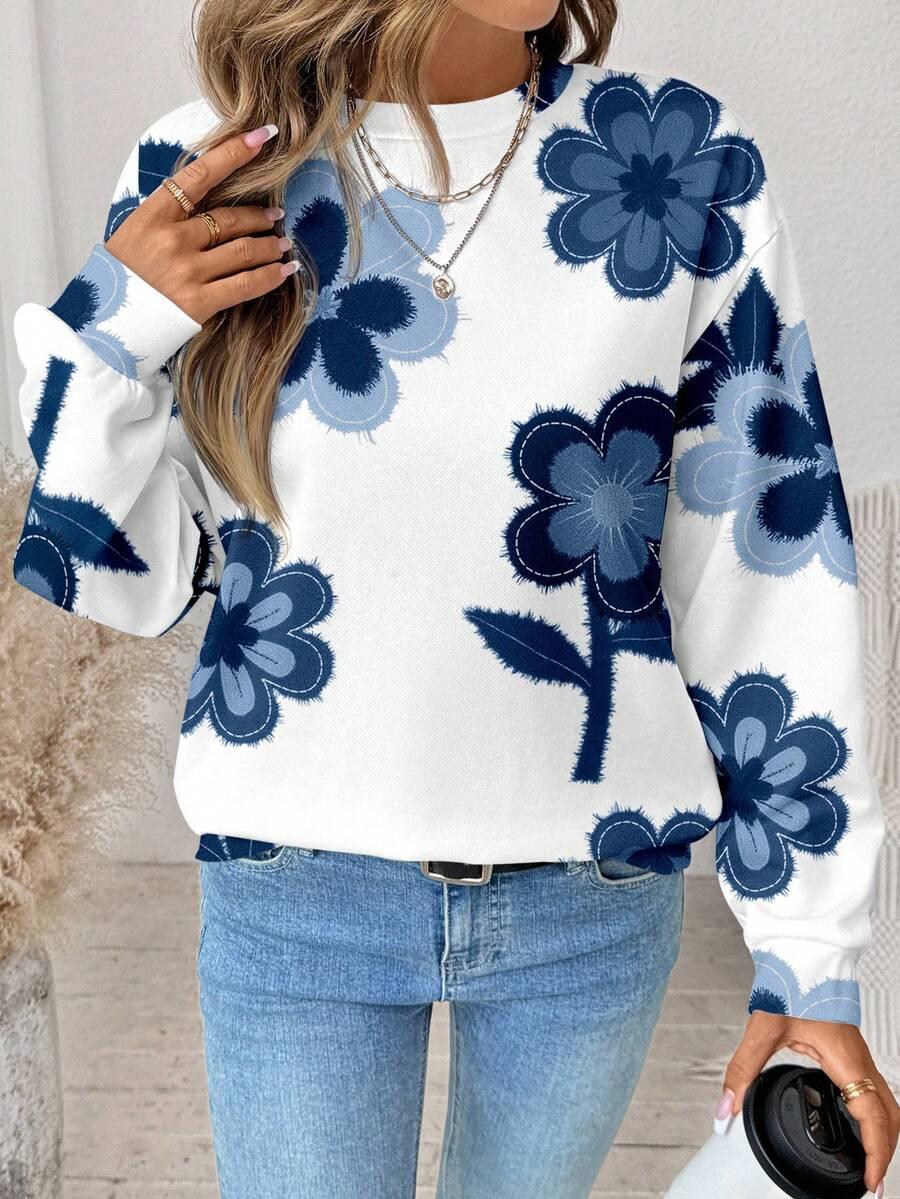 bluza wzór kwiaty