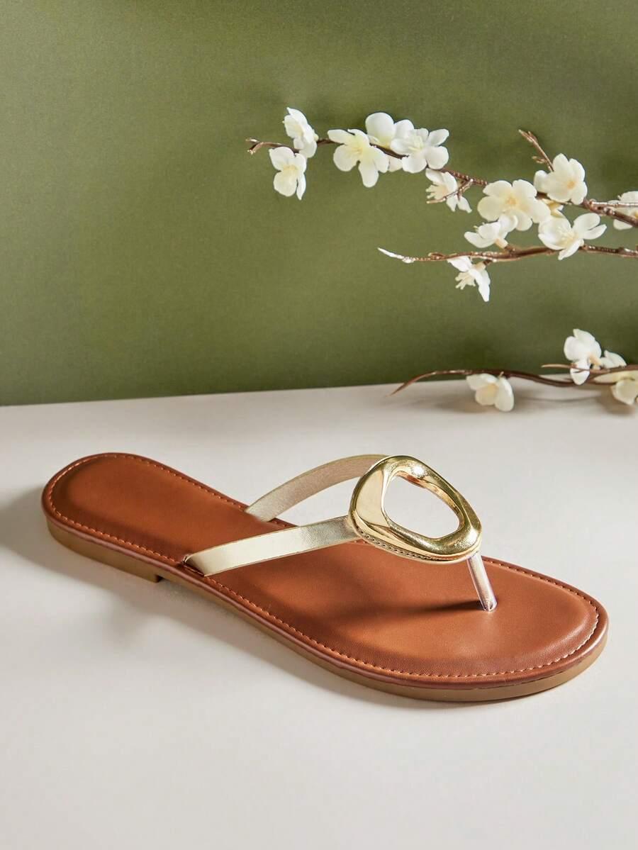 wsuwane klapki casual zdobienie