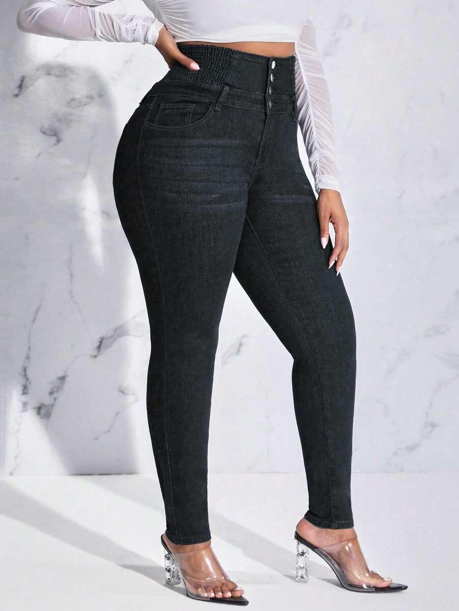 czarne spodnie jeans 