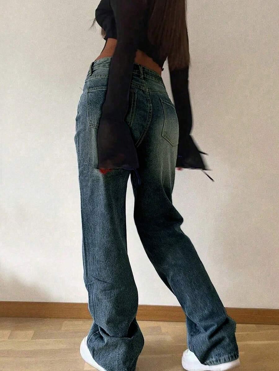 SPODNIE JEANS SZEROKIE NOGAWKI
