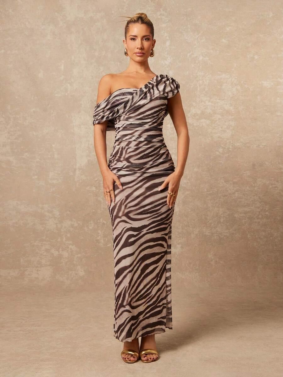 SUKIENKA MAXI ANIMAL PRINT