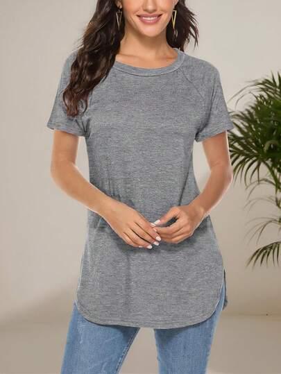 SZARY T-SHIRT CASUAL