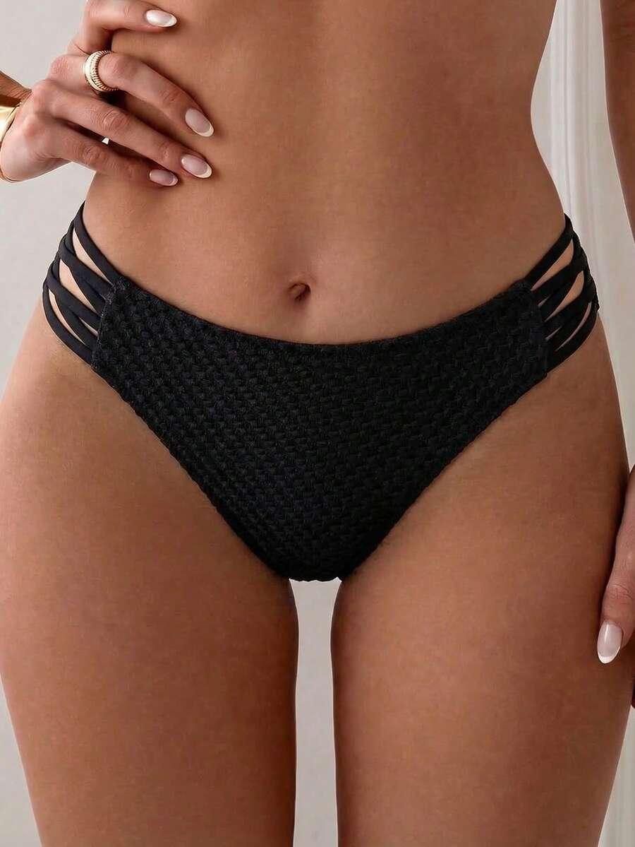 czarny dół od bikini tekstura