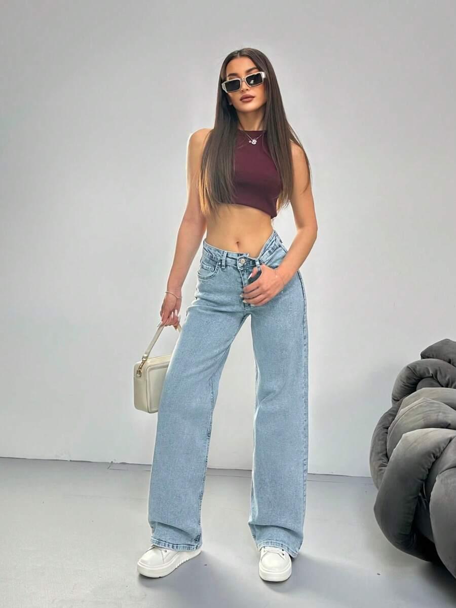 NIEBIESKIE SPODNIE JEANS