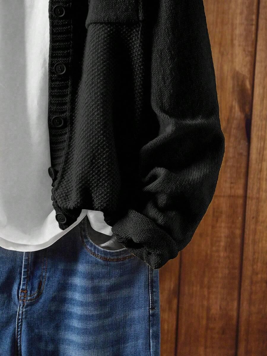 CZARNY SWETER GUZIKI 