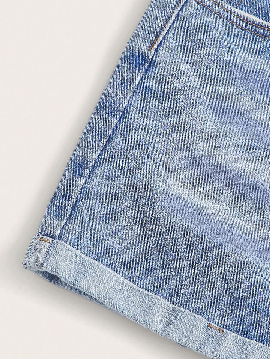 NIEBIESKIE KRÓTKIE SPODENKI JEANS