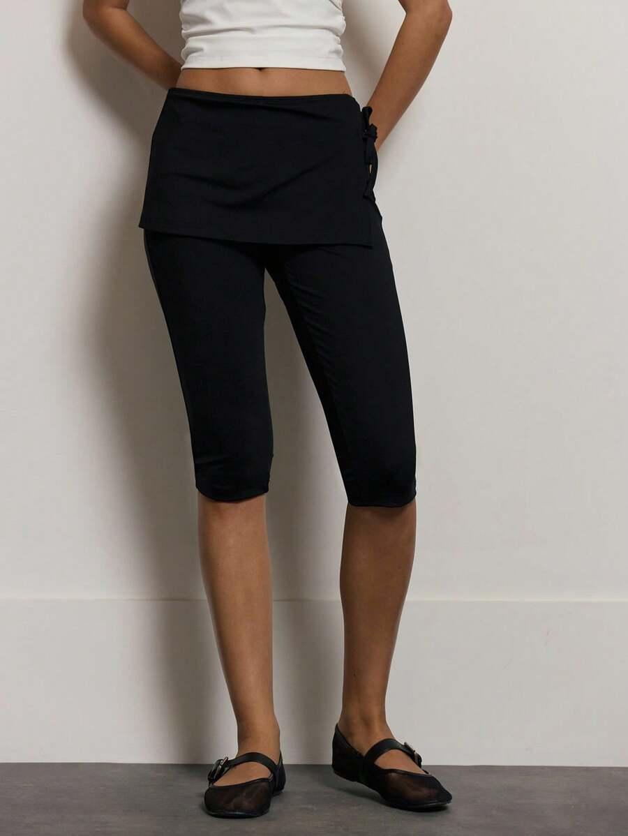 czarne legginsy 3/4