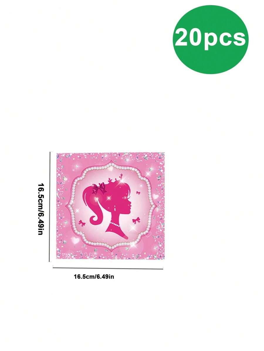 różowe papierowe kubki 10-pack