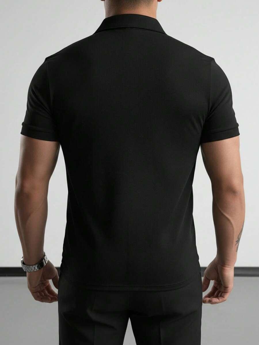 czarna koszulka polo