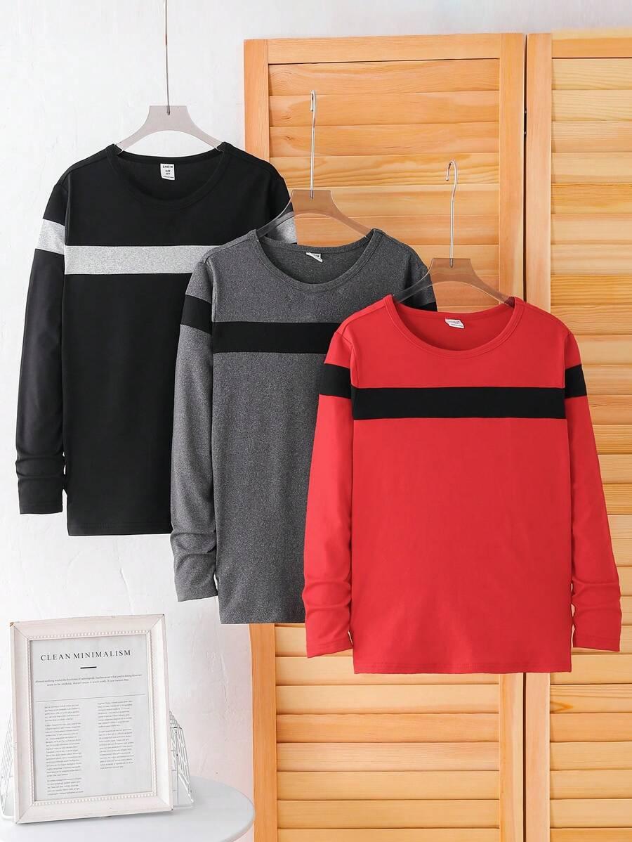 BLUZKA DŁUGI RĘKAW 3-pack
