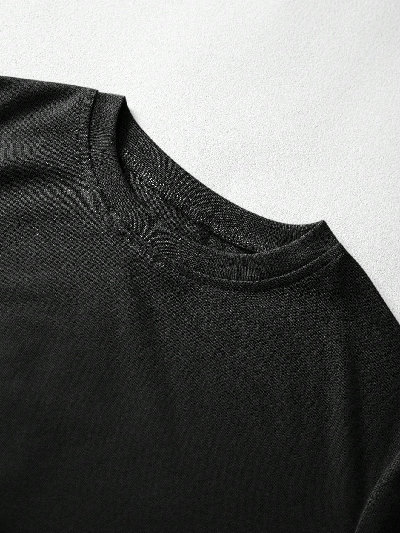 czarny klasyczny t-shirt basic