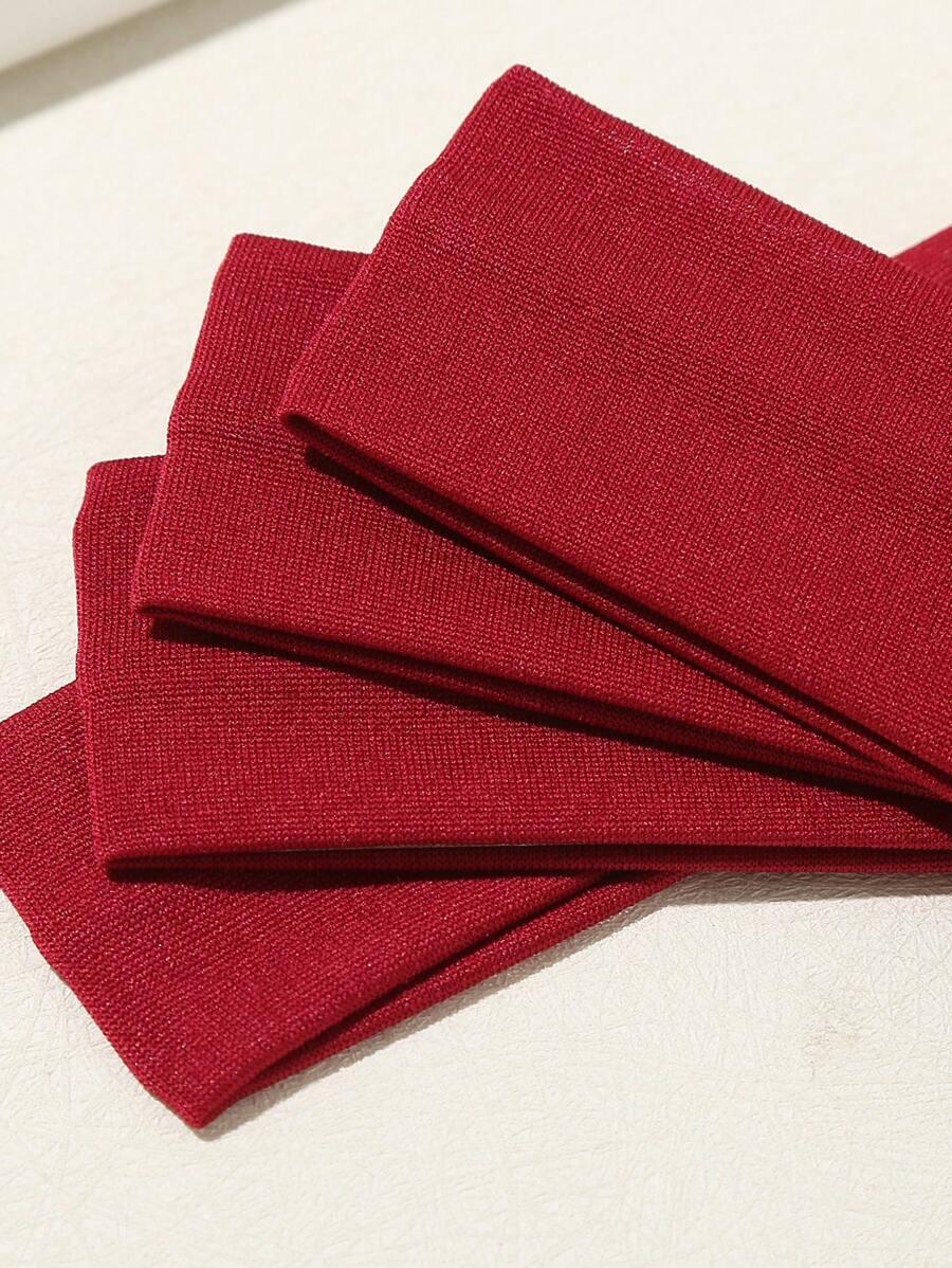 bordowe opaski na głowę 4-pack 