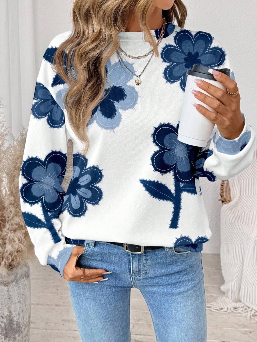 bluza wzór kwiaty