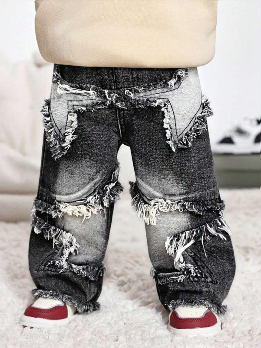 SPODNIE JEANSOWE ripped