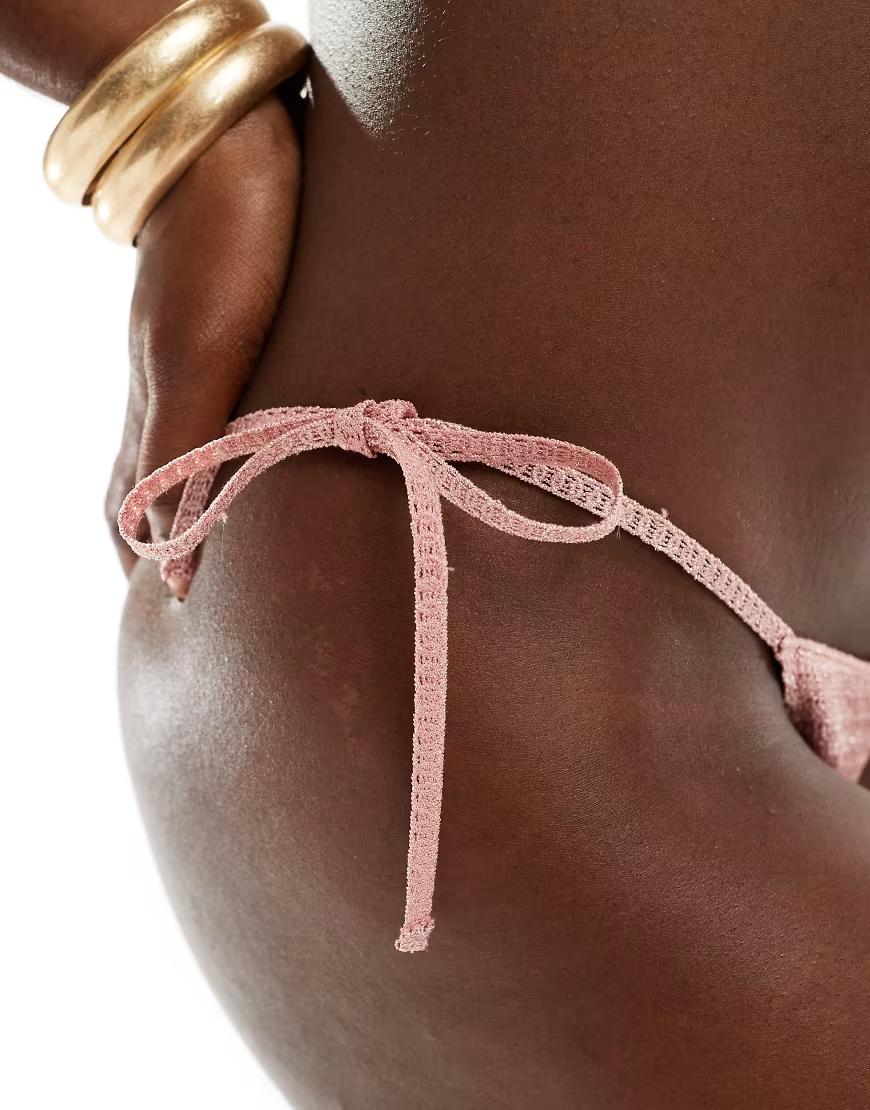 RÓŻOWY DÓŁ OD BIKINI POŁYSK