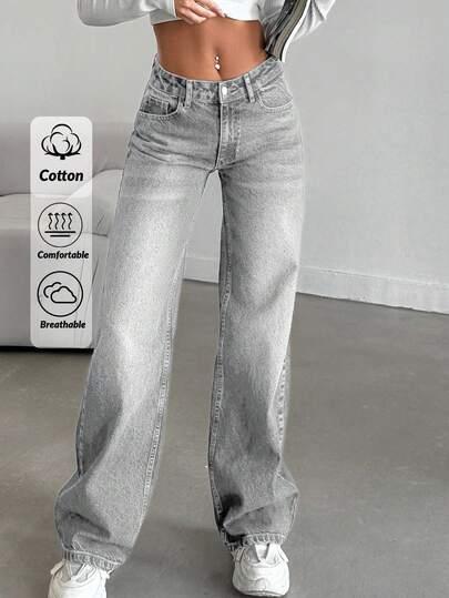 szare spodnie jeans
