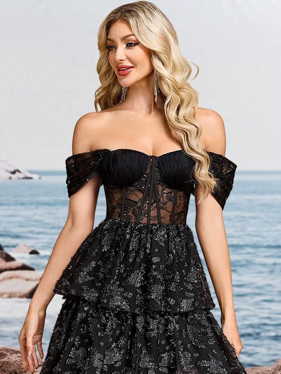 czarna maxi sukienka 