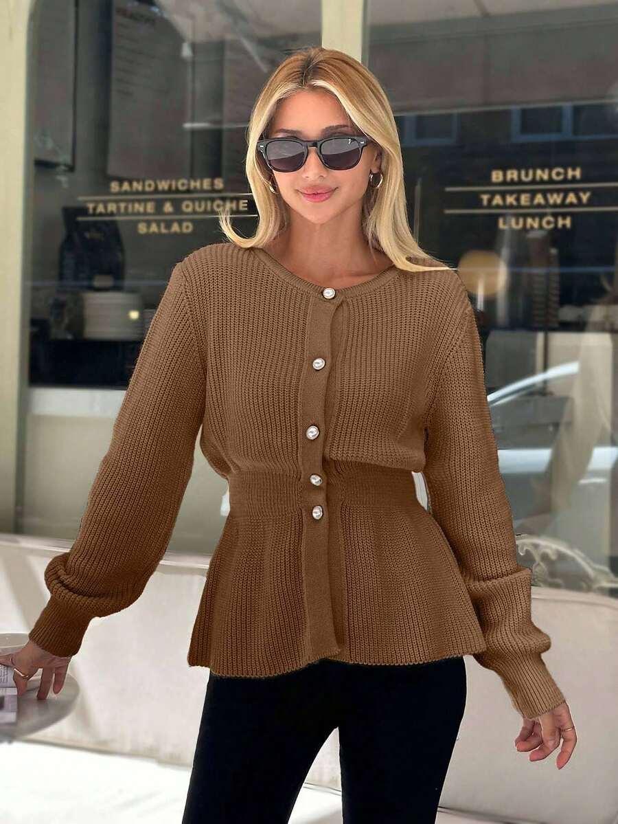 sweter kardigan baskinka guziki