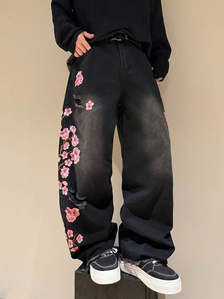 CZARNE SPODNIE JEANS