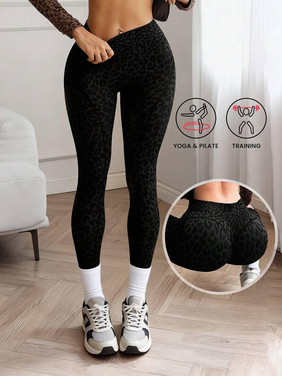 klasyczne legginsy animal print