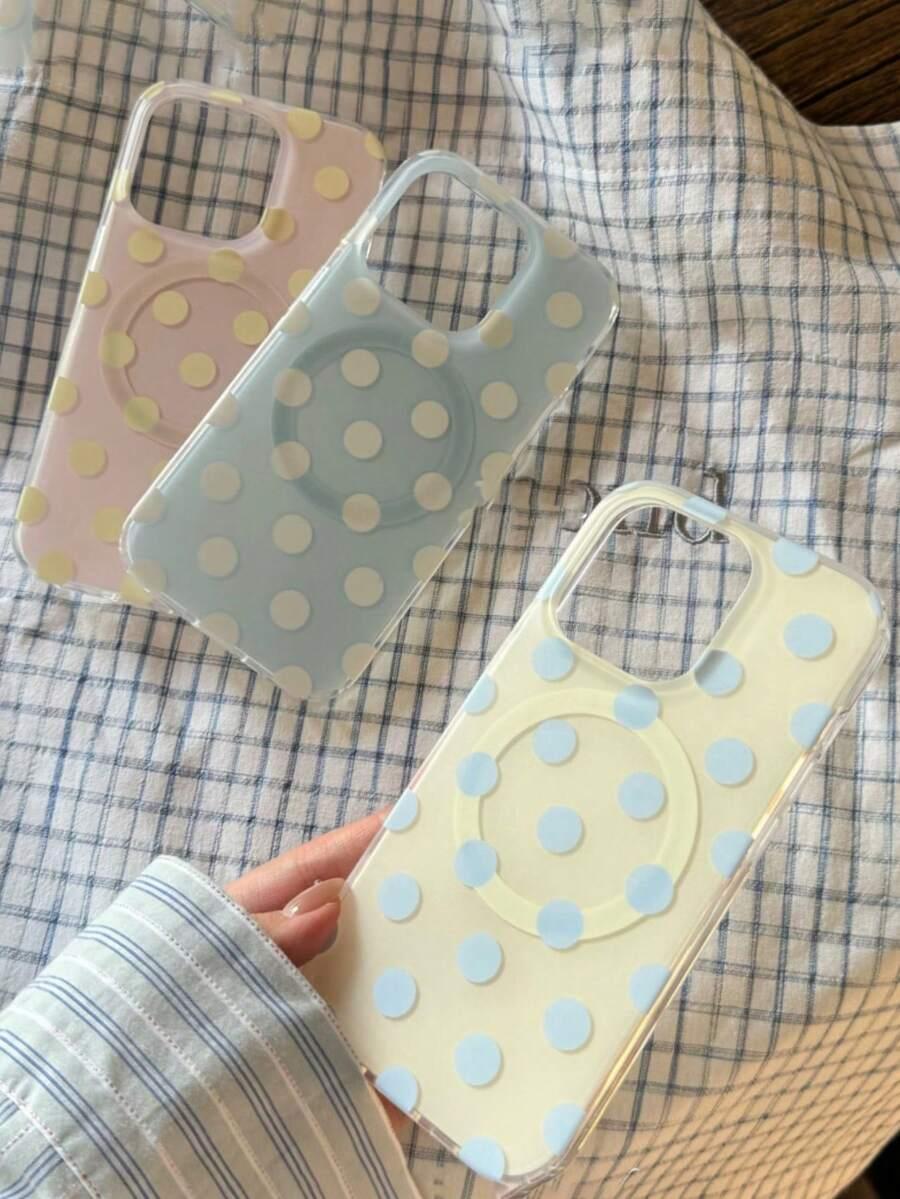 różowe etui groszki iPhone