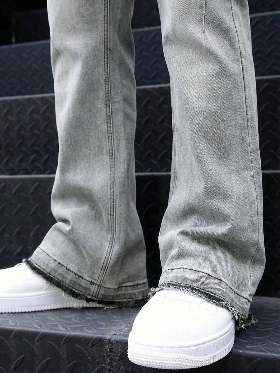szare spodnie jeans