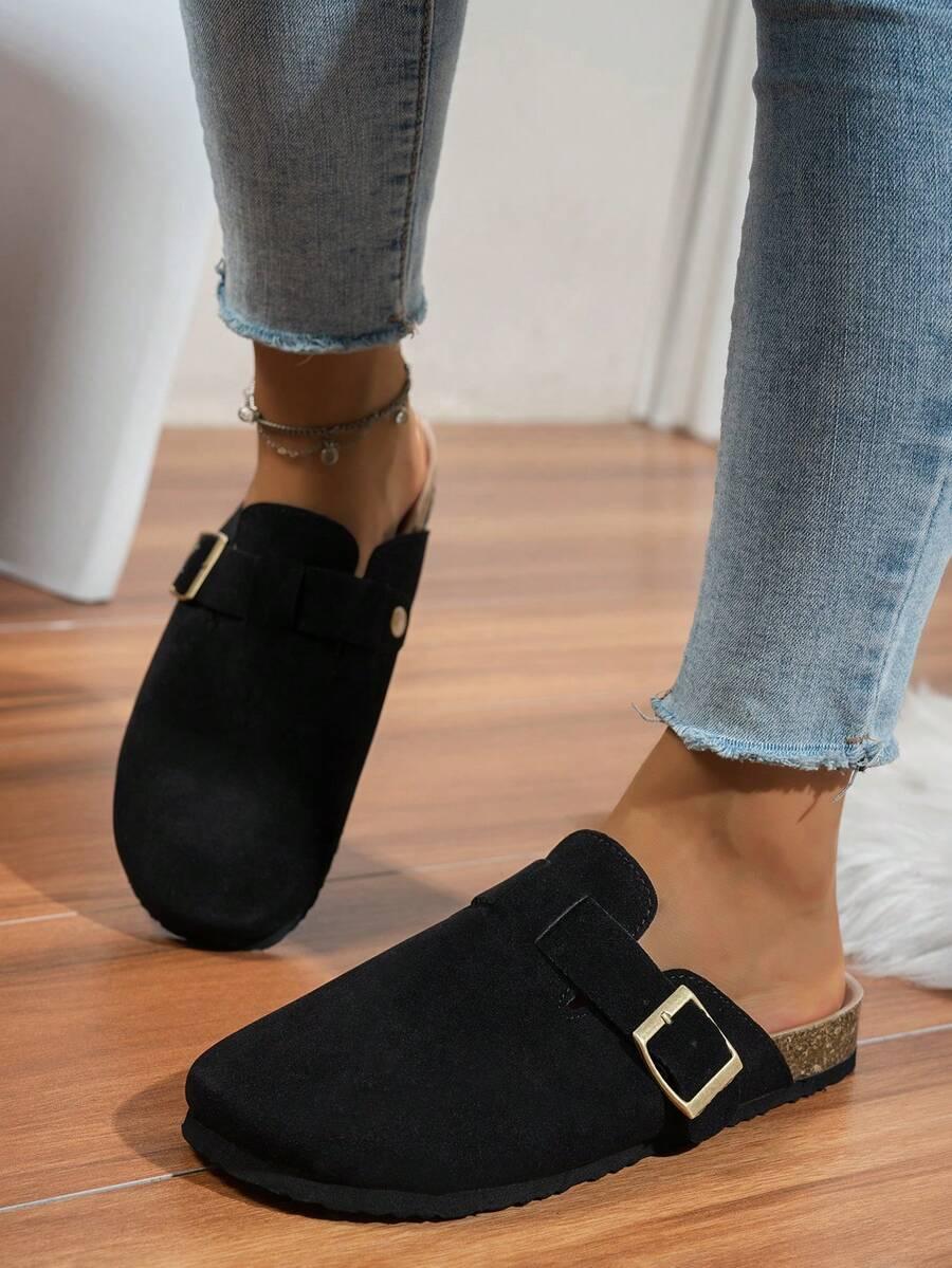 CZARNE KLAPKI CASUAL
