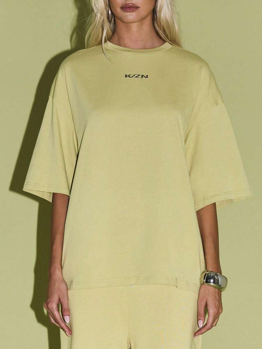 zielony t-shirt napis 