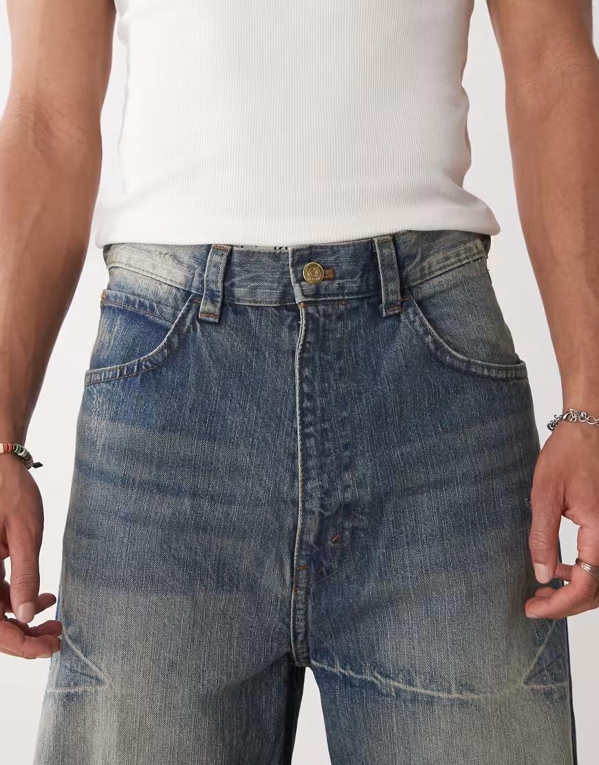 niebieskie spodnie jeans kieszenie