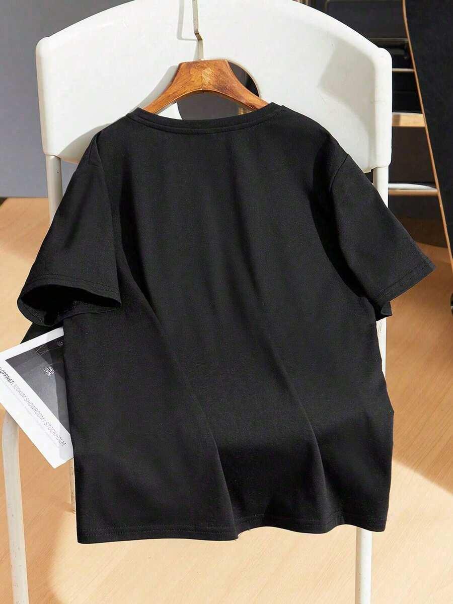 różowy t-shirt nadruk