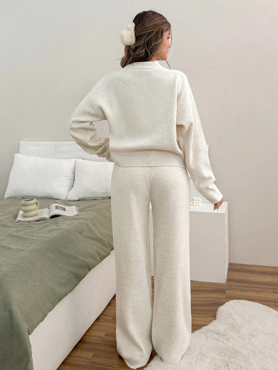 BEŻOWY SWETER GUZIKI 