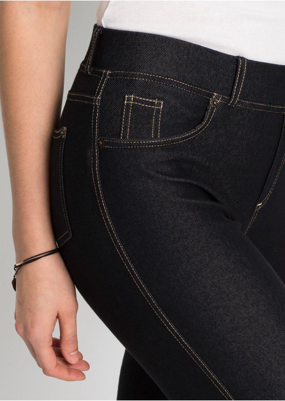 LEGGINSY ZIP IMITACJA DŻINSU