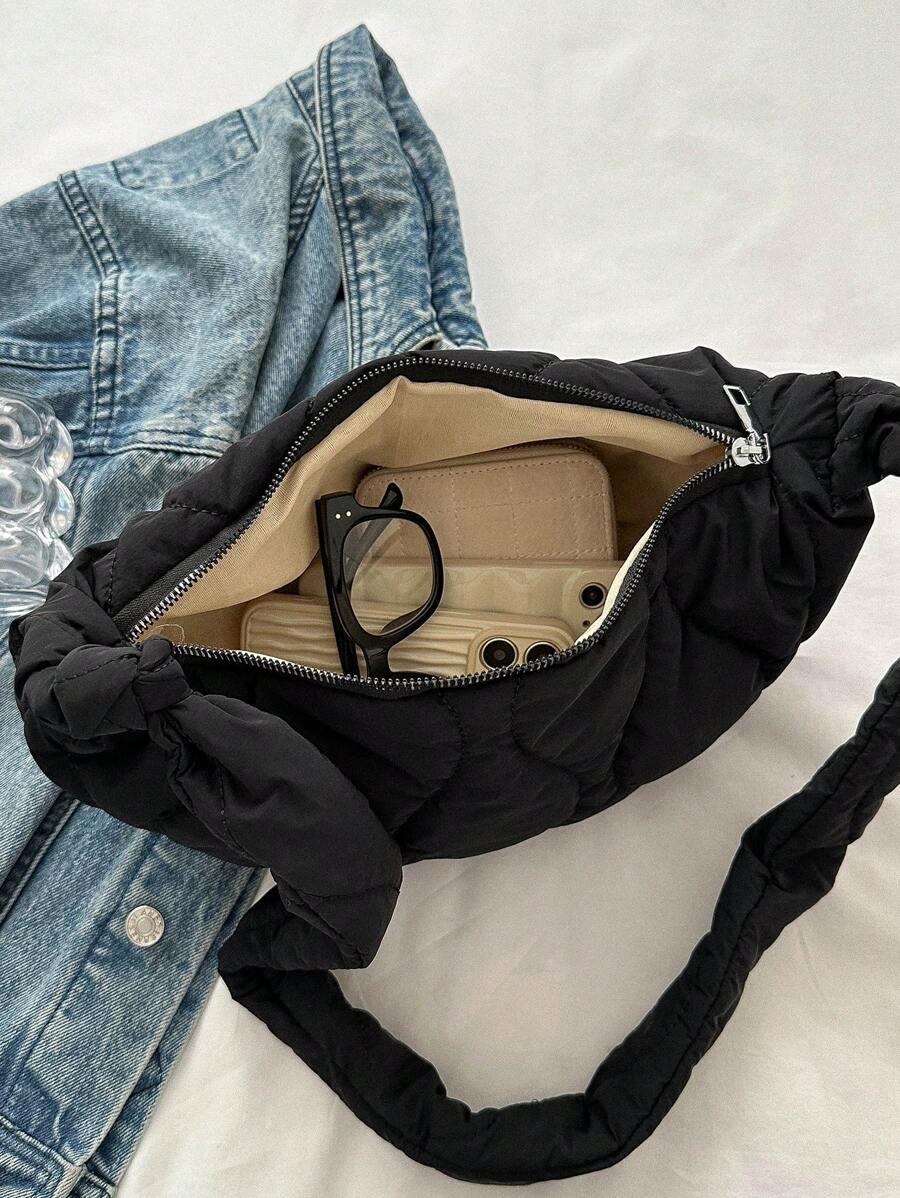 czarna torebka zip