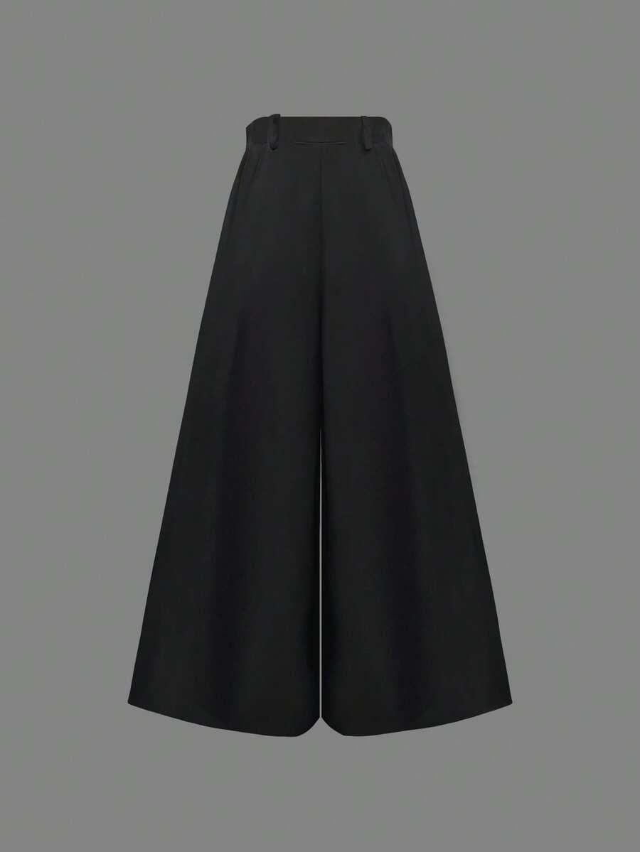 CZARNE ELEGANCKIE SPODNIE