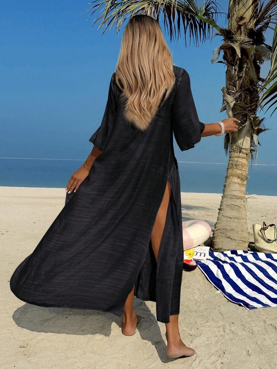 CZARNA SUKIENKA PLAŻOWA 