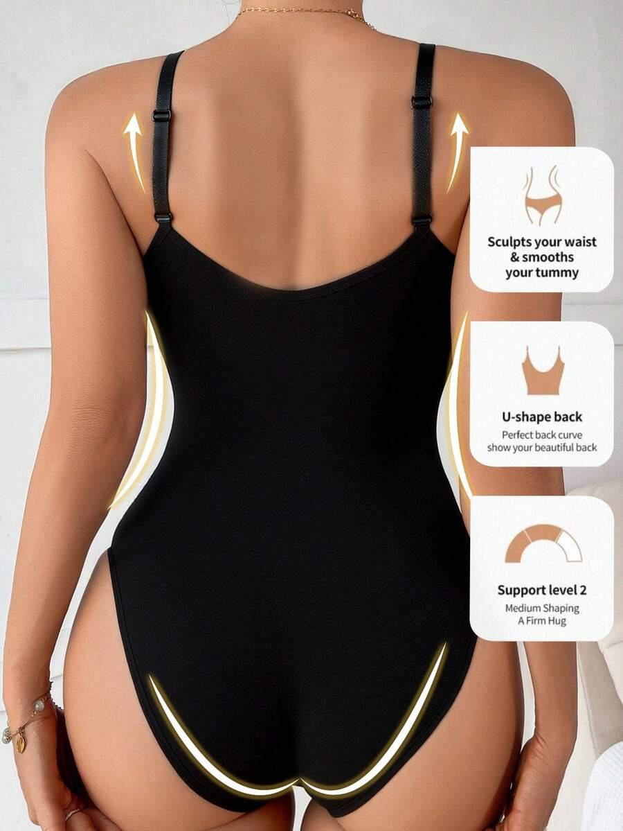 CZARNE WYSZCZUPLAJĄCE BODY NA RAMIĄCZKACH