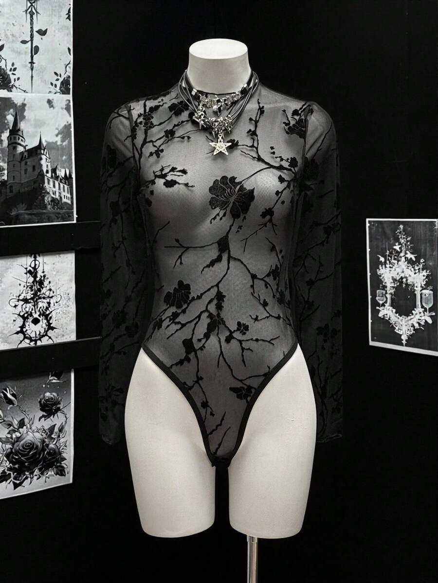 CZARNE KORONKOWE BODY 