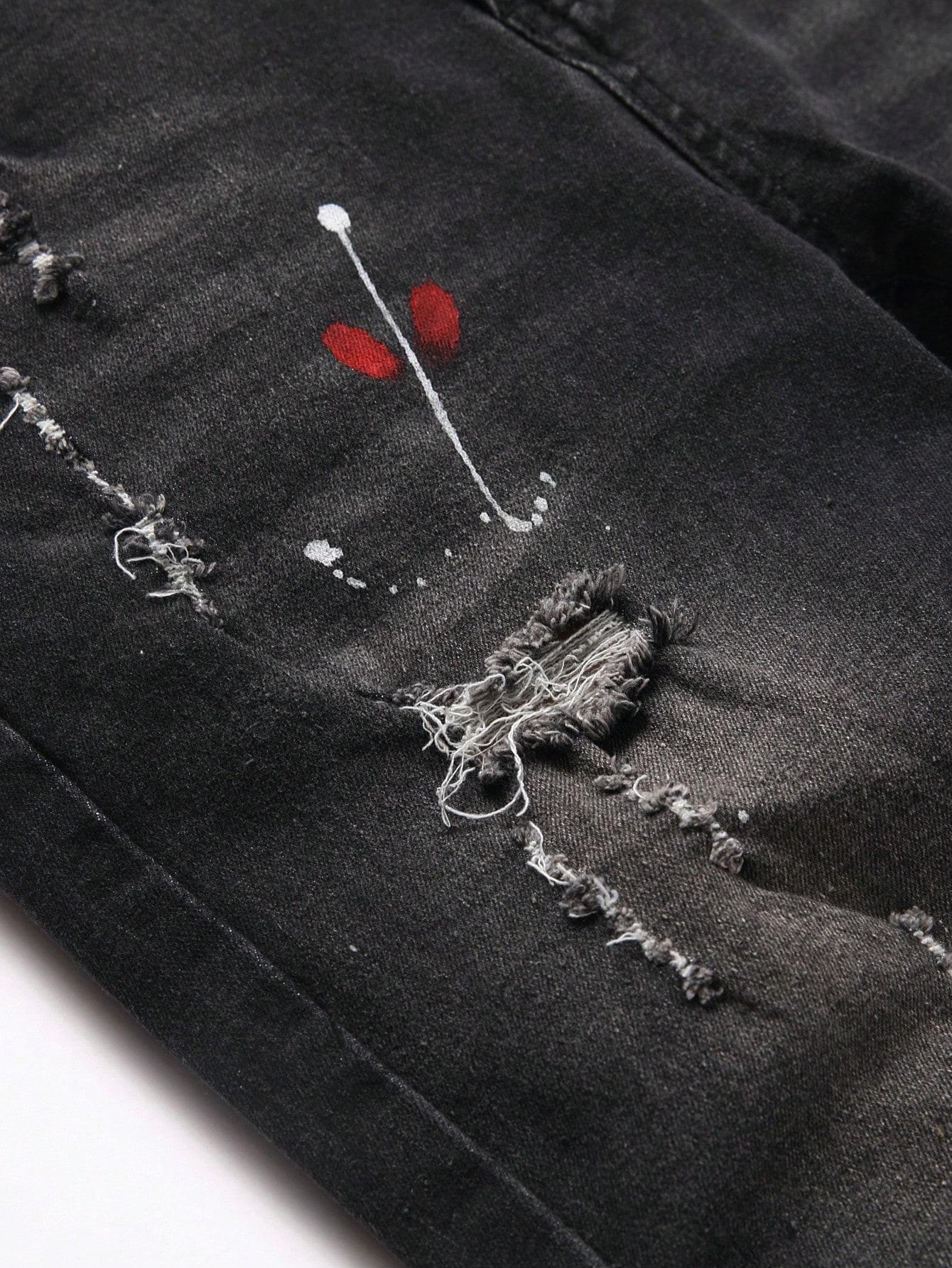 spodnie jeans przetarcia