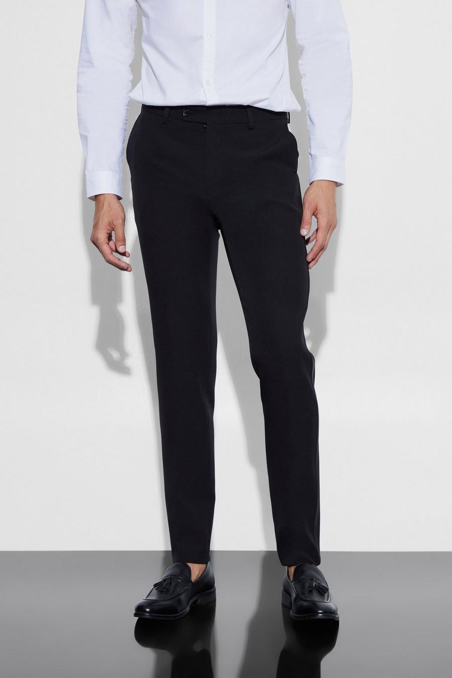 czarne eleganckie spodnie skinny fit