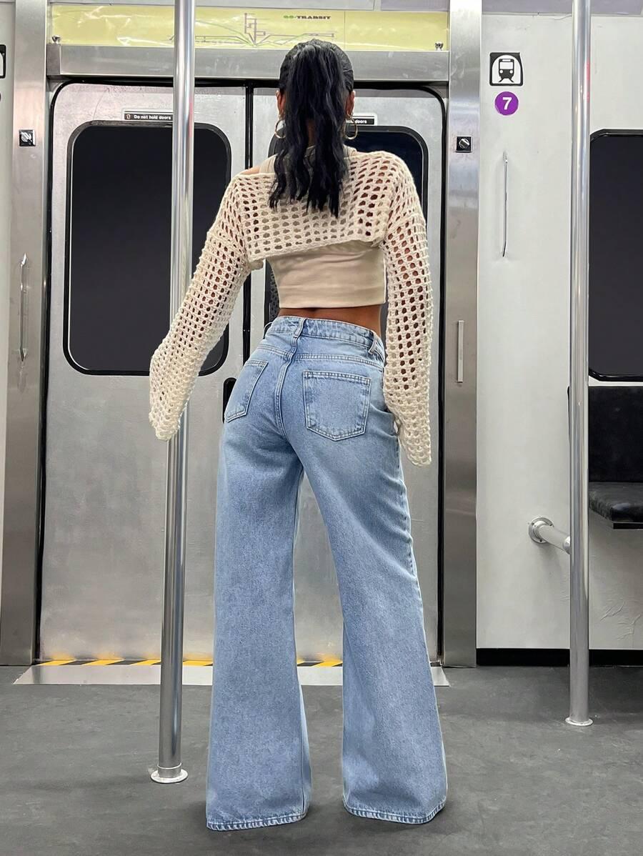 SPODNIE JEANS WYSOKI STAN
