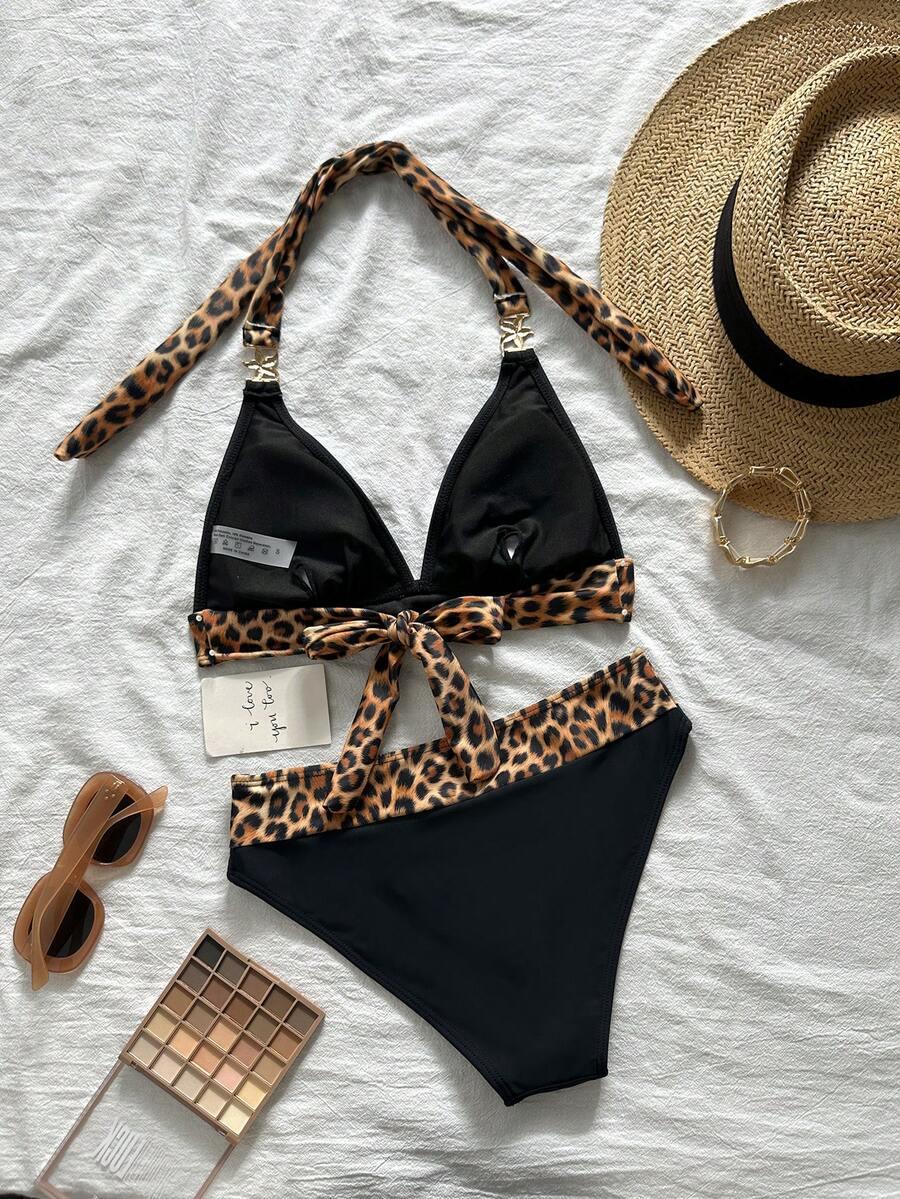 DWUCZĘŚCIOWY STRÓJ KĄPIELOWY animal print