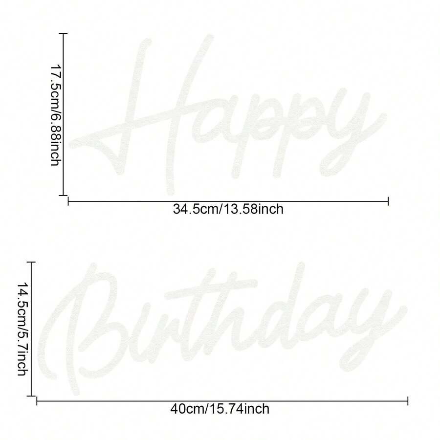złoty napis happy birthday