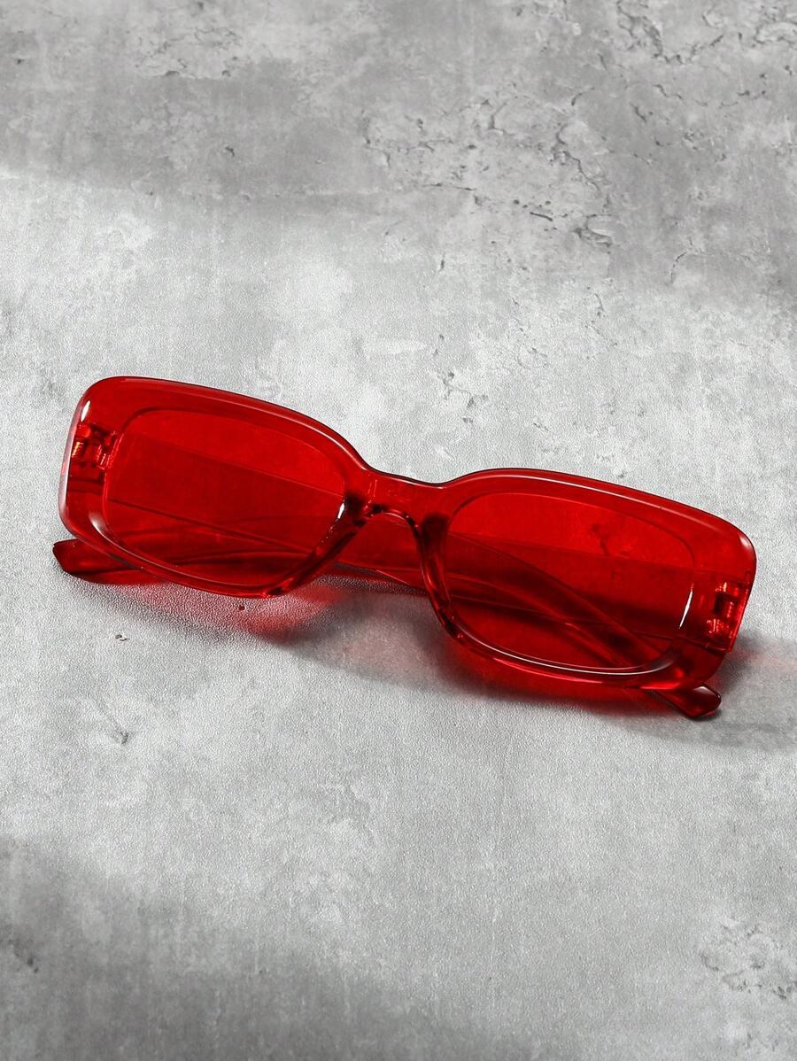 czerwone okulary casual