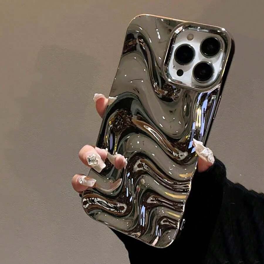 SREBRNE ETUI MA TELEFON IPHONE 16 PRO