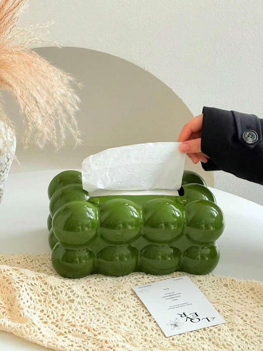 zielony pojemnik na chusteczki