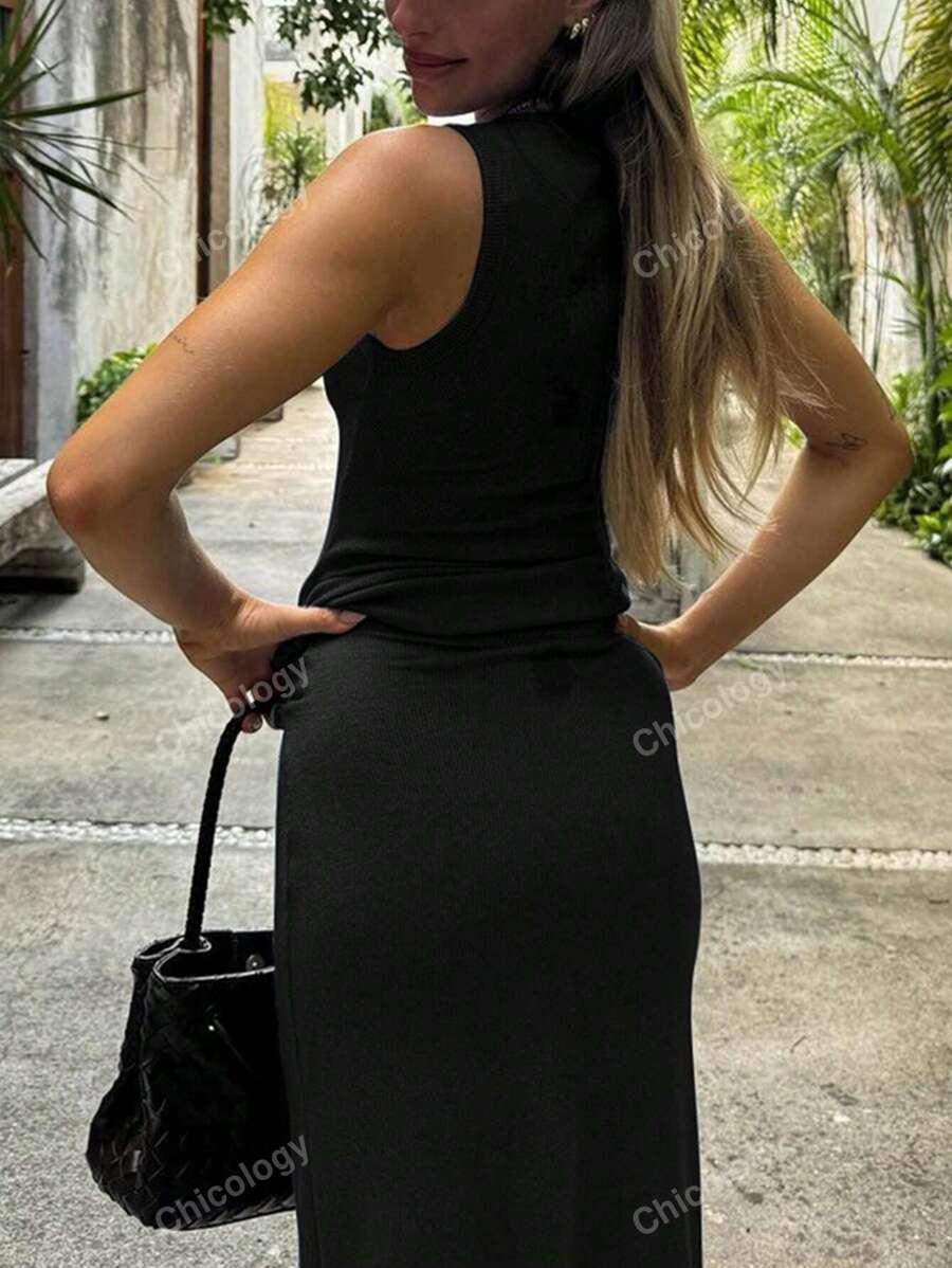 czarny top guziki 