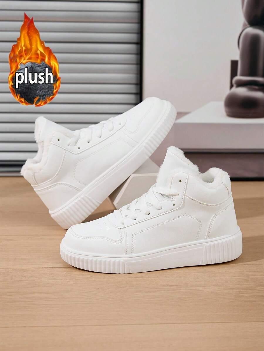 BIAŁE SZNUROWANE BUTY